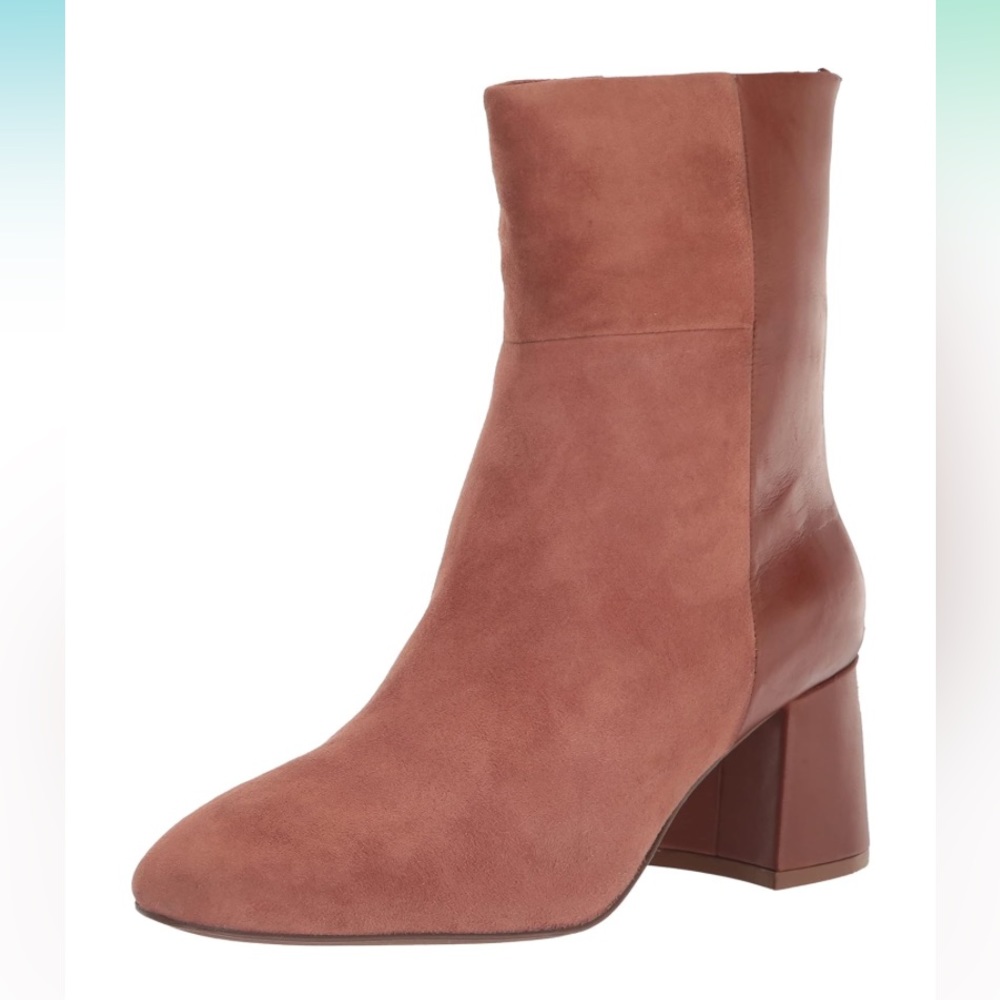 Anthropologie Seychelles Uneasy Bootie leather suede mod low heel 8.5 - Picture 3 of 7